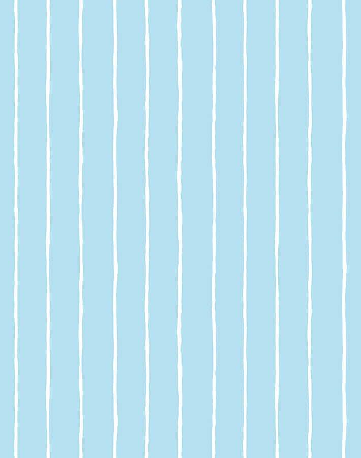 Get In Line Wallpaper by Wallshoppe - Baby Blue Peel and Stick Wallpaper for Nursery, Kids Room & Home Decor - Easy to Install & Removable