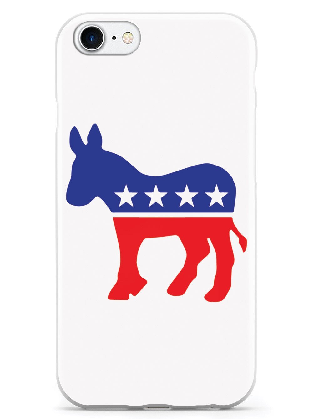 Premium 3D Textured Protective Phone Case for Apple iPhone 7 - Democrat Donkey Logo Design - Shockproof & Slim Cover - Perfect for Everyday Use, Work & Travel