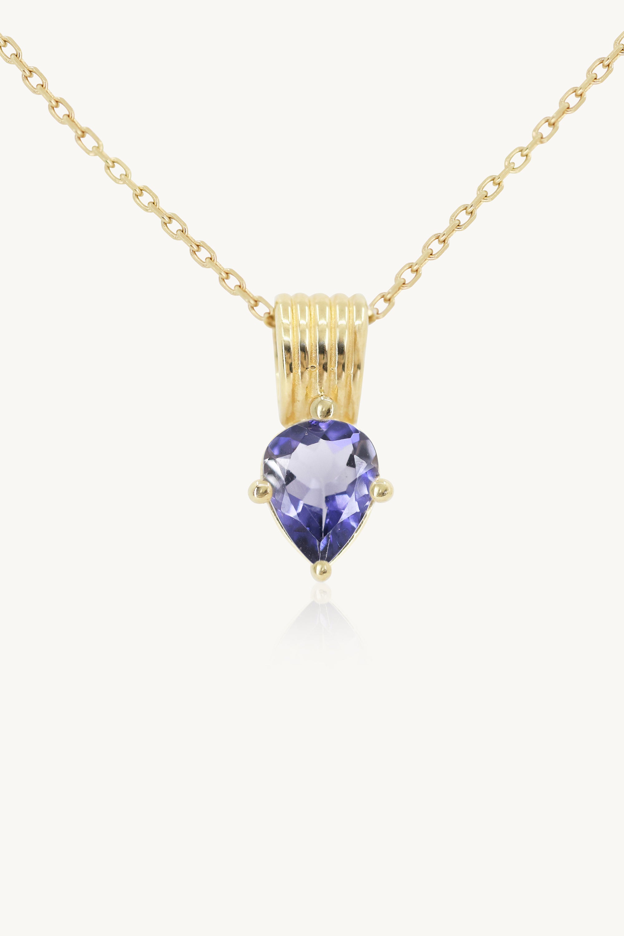 Amethyst & Iolite Gold Plated Necklace for Women - Elegant Layering Jewelry for Everyday Wear & Special Occasions