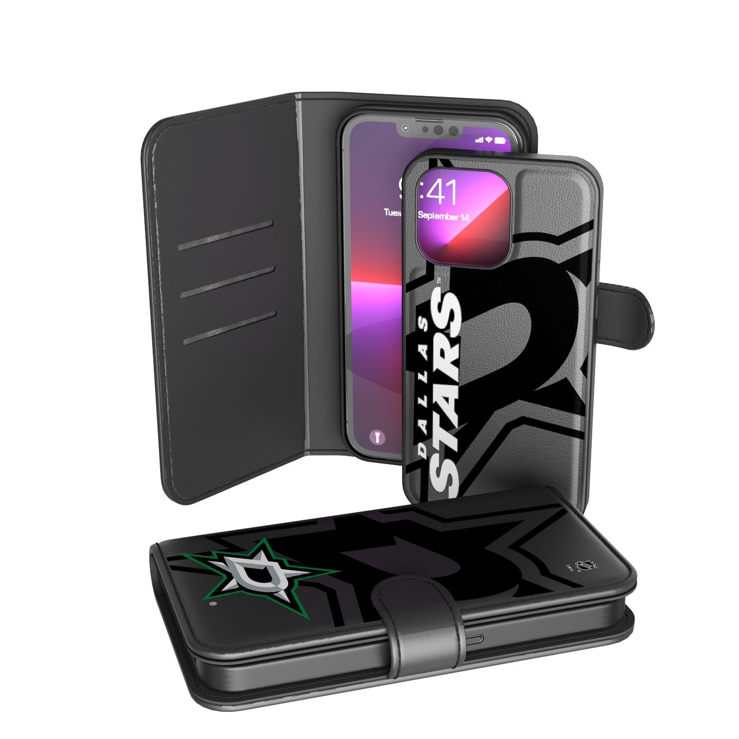 Dallas Stars Tilt Wallet Case for iPhone - Slim RFID Blocking Credit Card Holder with Team Logo - Perfect for Hockey Fans & Game Day Accessories