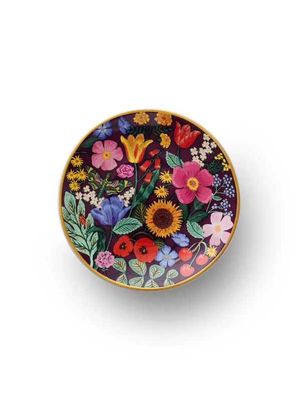 Elegant Blossom Ring Dish - Ceramic Jewelry Holder for Rings, Earrings & Small Accessories | Perfect for Bathroom, Bedroom, Dresser & Vanity Organizer