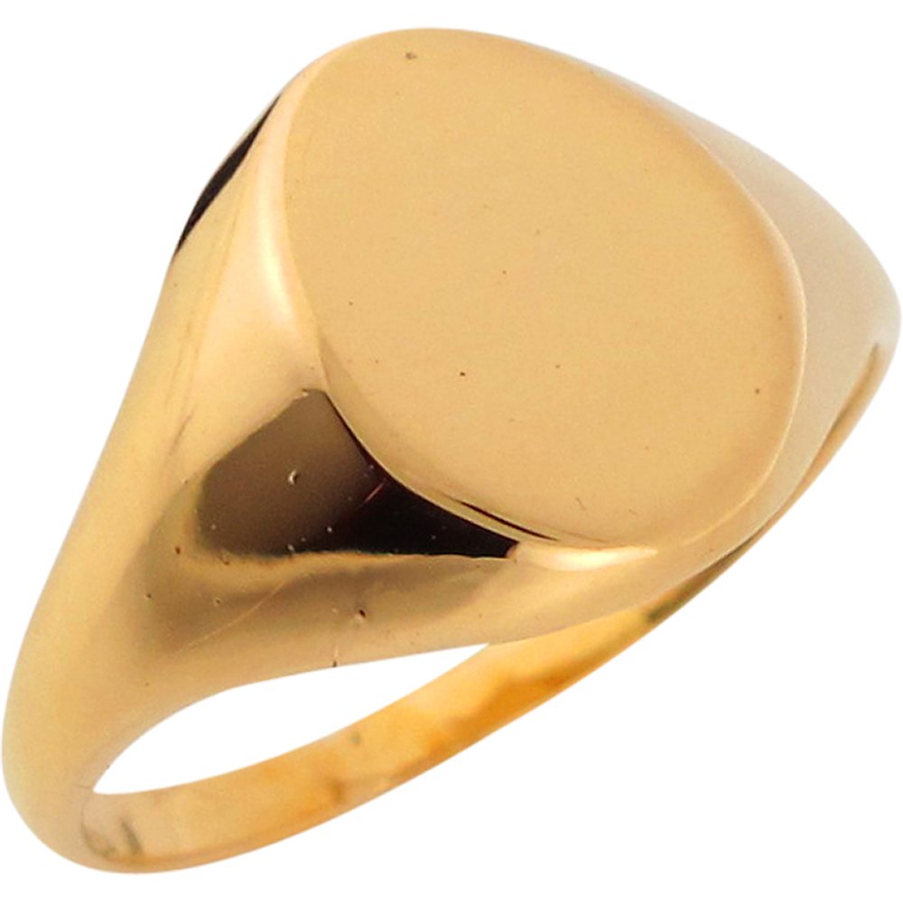 14k Yellow Gold Simple Signet Ring for Women - Elegant Jewelry Liquidation Sale - Perfect for Everyday Wear, Gifts & Special Occasions