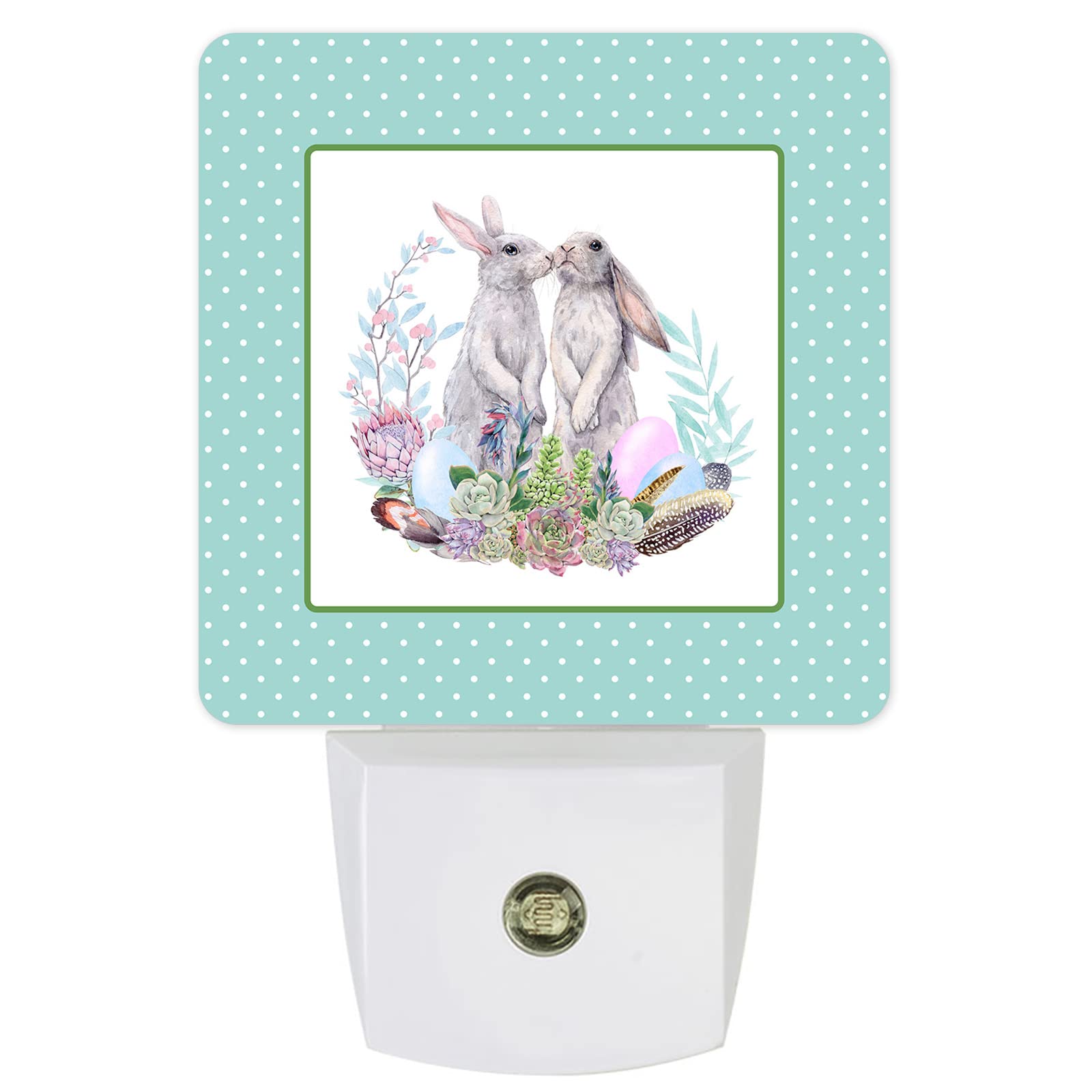 LED Night Light with Auto Sensor - Easter Rabbit Design for Kids Bedroom & Nursery Decor