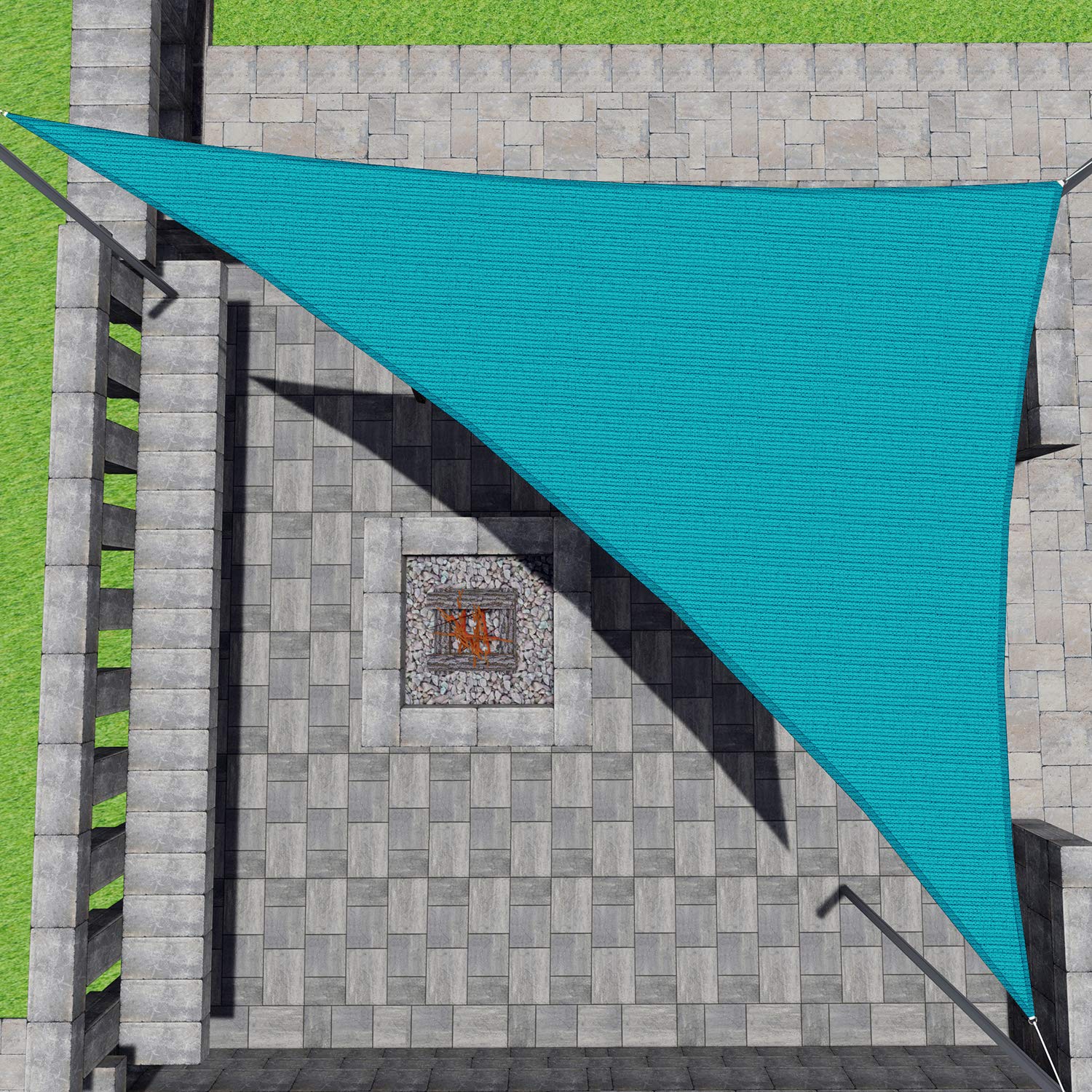 Turquoise Green UV Block Sun Shade Sail 9'x18'x20' - Outdoor Patio Canopy for Garden & Pool