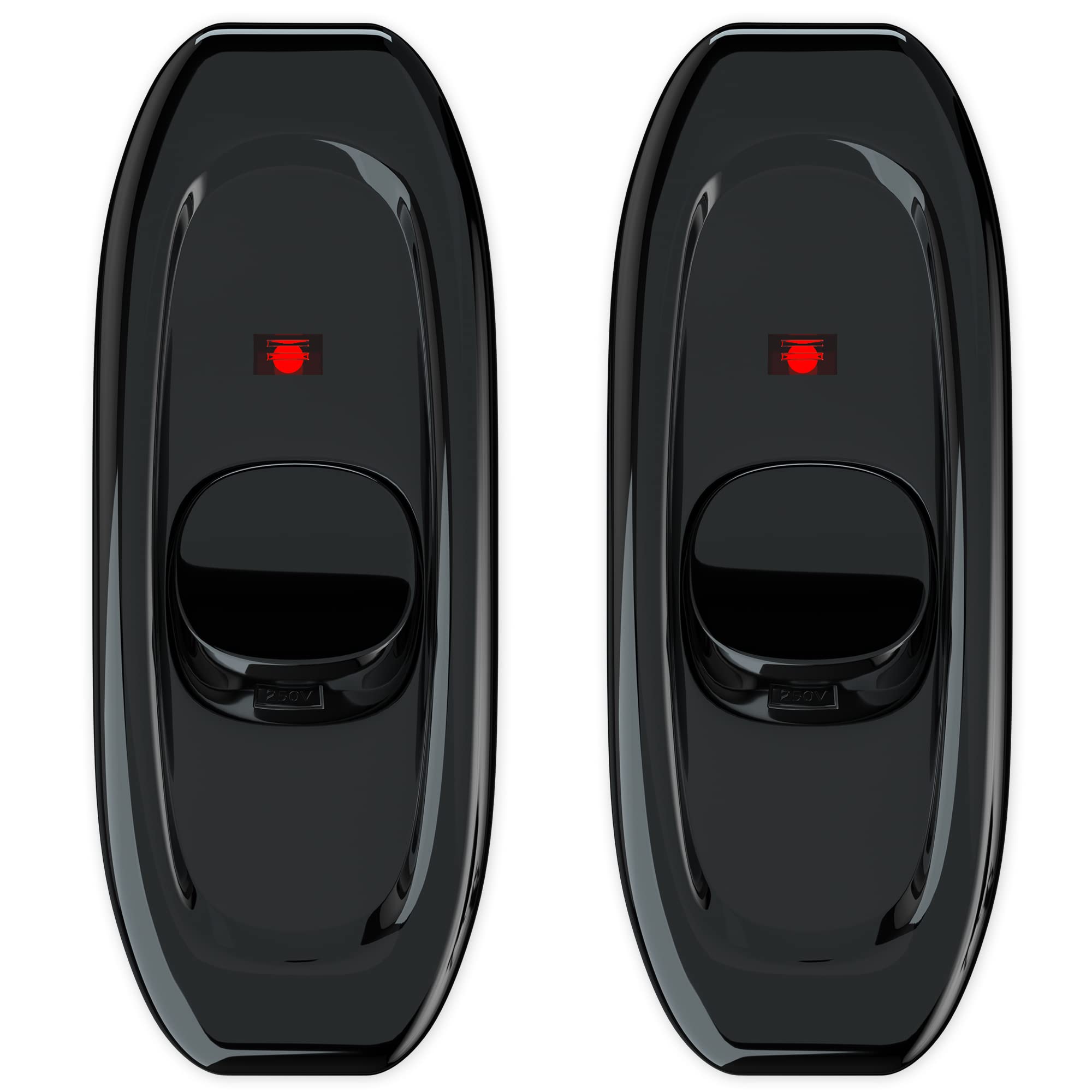 2 Pack Black In-Line Cord Switch for Table Lamps & Desk Lights - 250V 10A On/Off Appliance Switch - Perfect for Home Office, Bedroom Nightstand, and Study Room Lighting Control