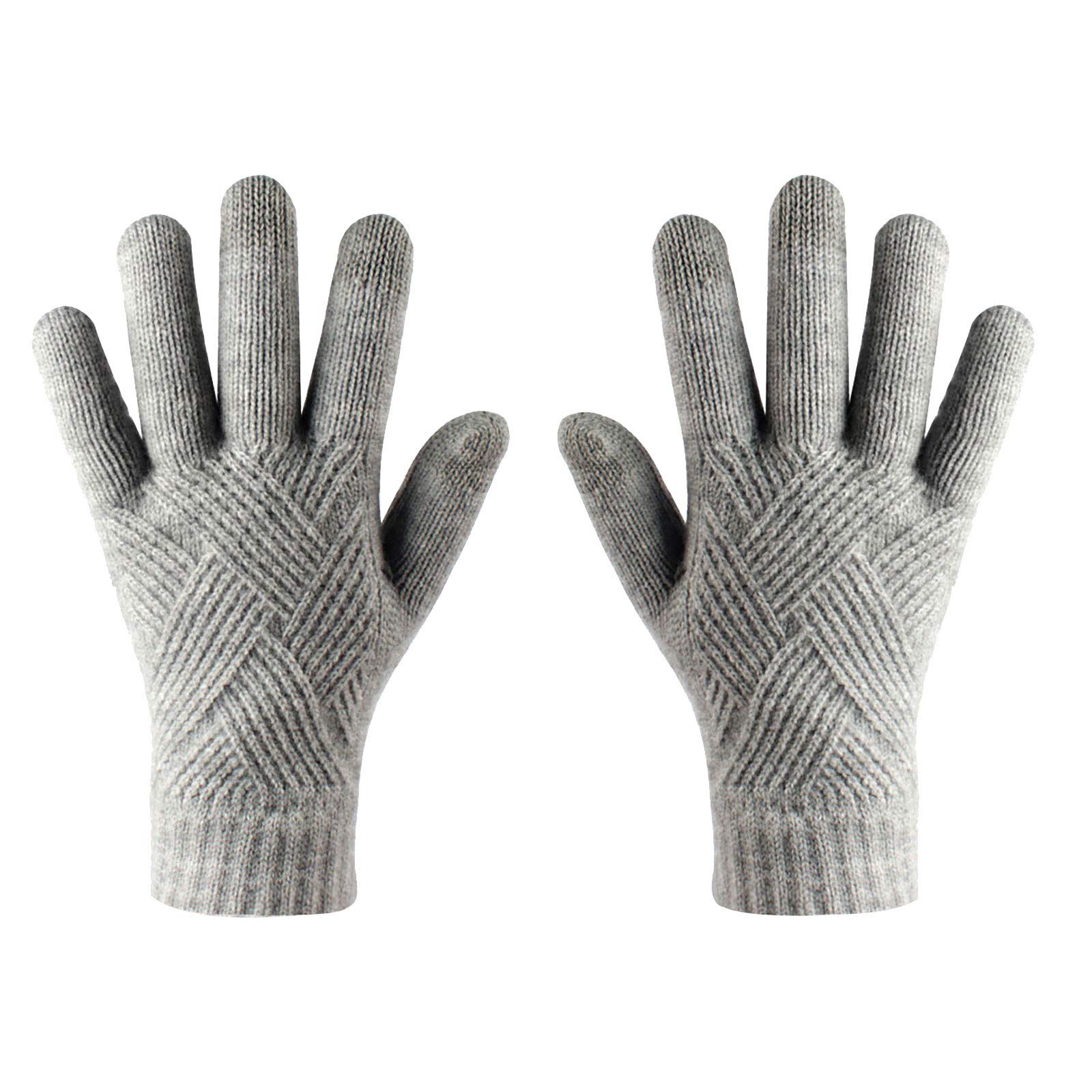 Women's Winter Knitted Touchscreen Gloves - Non-Slip Warm Mittens for Cold Weather, Outdoor Activities & Daily Commute