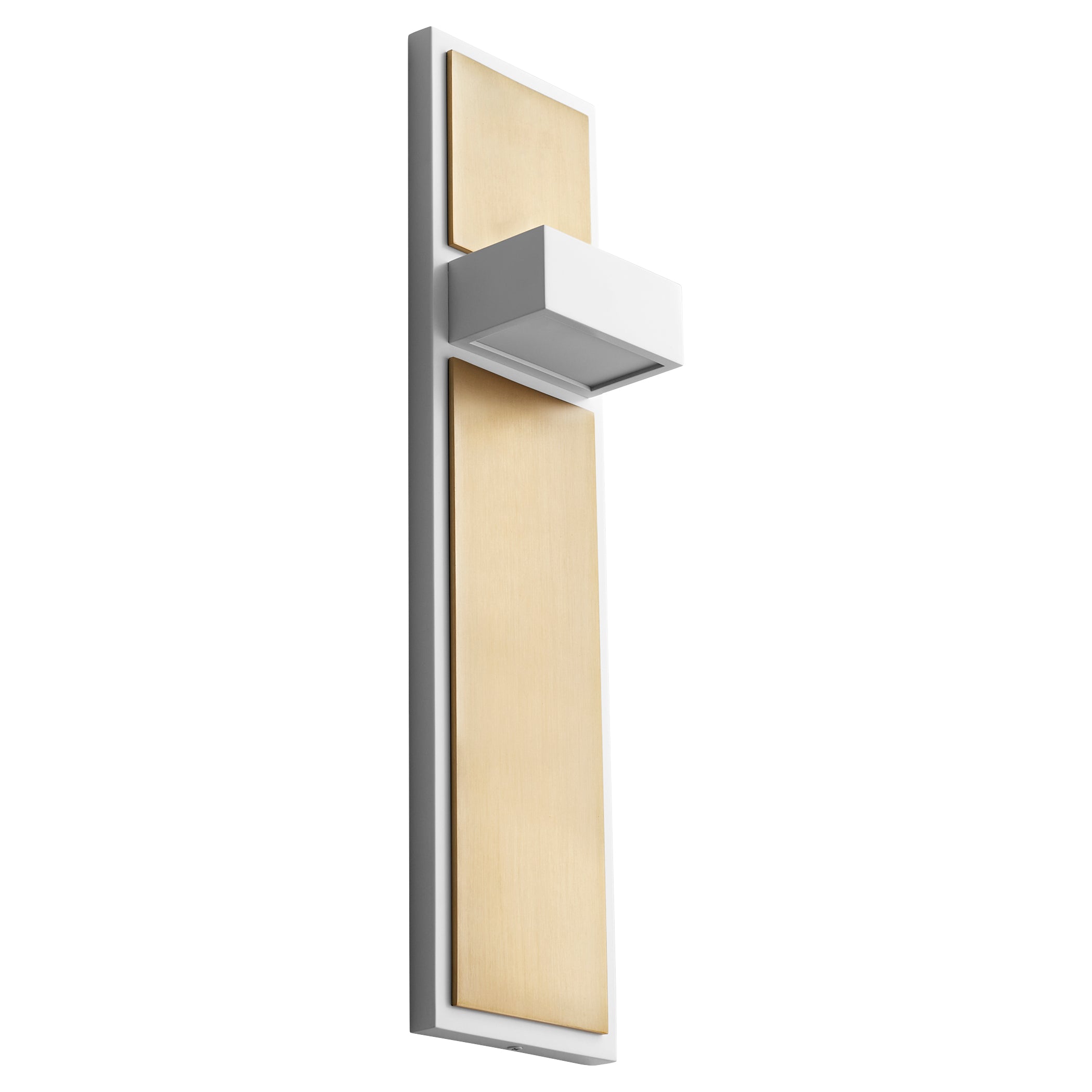 Oxygen Guapo 3 401 640 Wall Sconces - White with Aged Brass Finish | Modern Lighting for Living Room, Bedroom & Hallway Decor