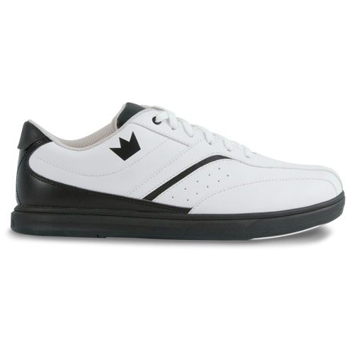 Brunswick Men's Vapor Bowling Shoes - White/Black Color - Lightweight & Comfortable for League Play & Tournament Bowling