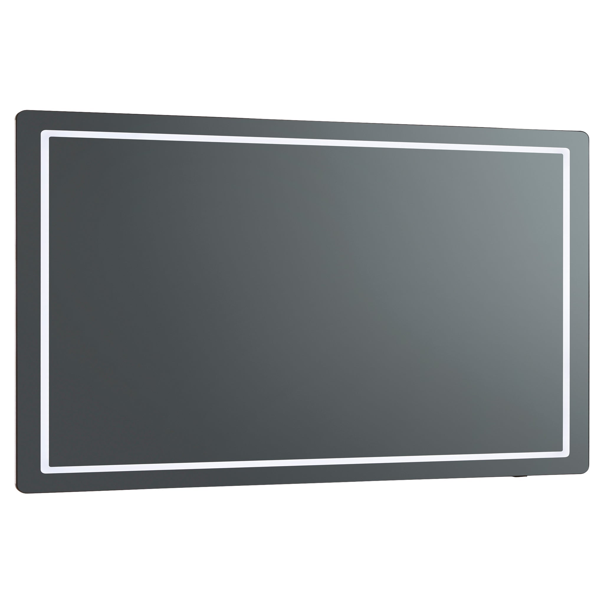 Oxygen Compact 3 0401 15 LED Lighted Mirror - 36x24 Inch Black Bathroom Vanity Mirror with Bright Lighting (Open Box) - Perfect for Makeup, Shaving & Home Decor