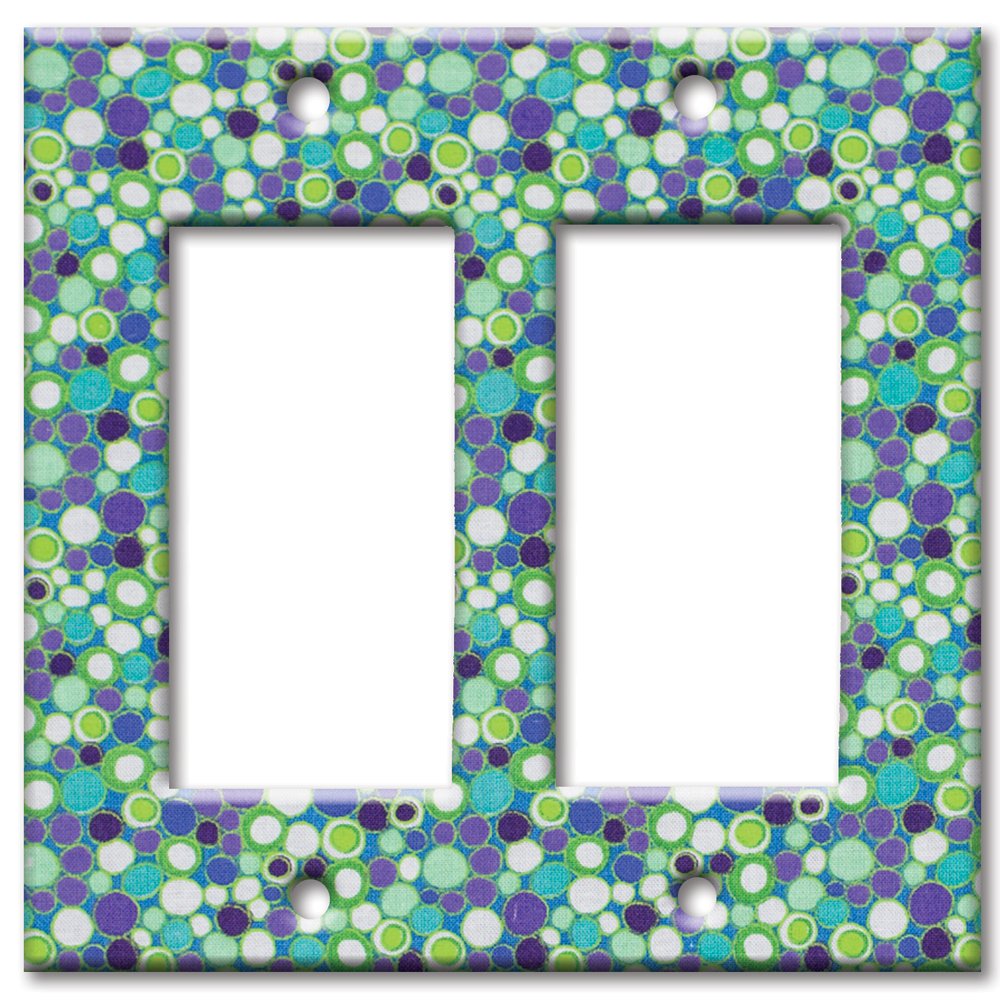 Oversized Double Gang Rocker Switch Plate - Decorative Metal Wall Plate in Purple Rain - Made in USA - Perfect for Home Decor, Living Room, Bedroom & Office