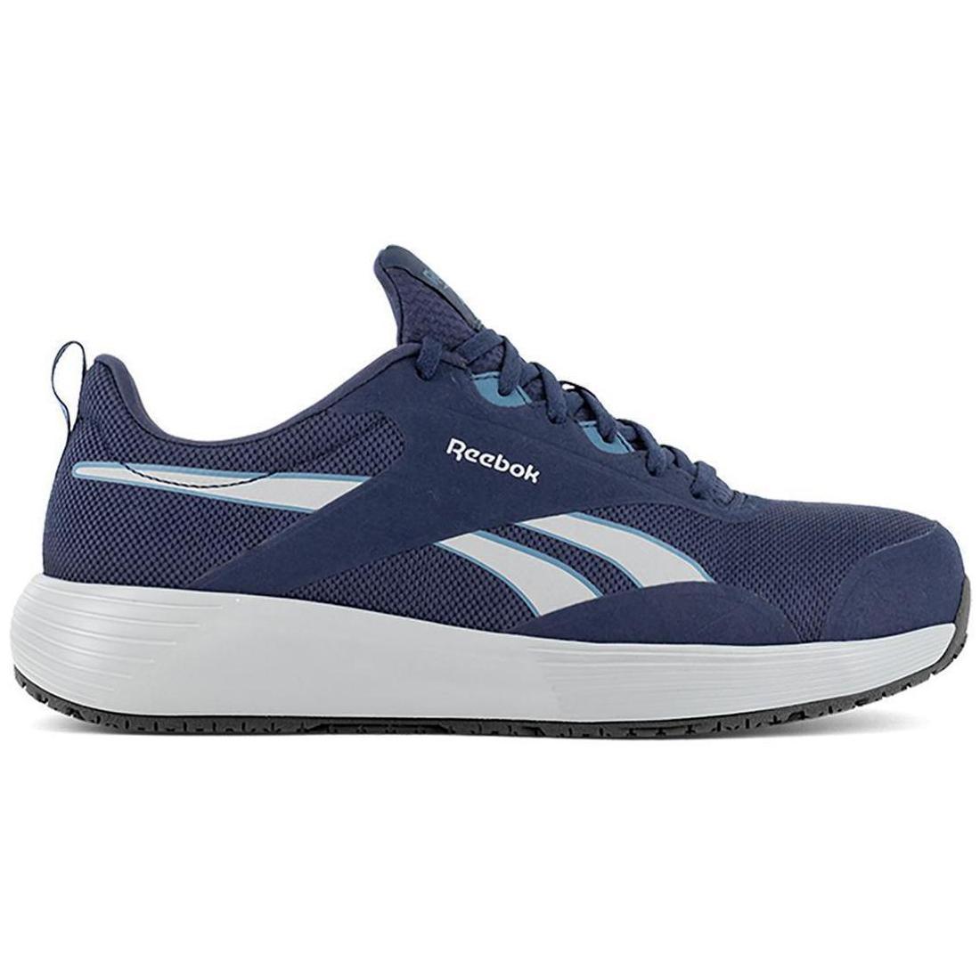 Lite Plus 4 Athletic Composite Toe Work Shoes for Men - Lightweight Safety Shoes with Slip Resistant Outsole, Navy/Gray - Perfect for Construction, Warehouse & Industrial Work