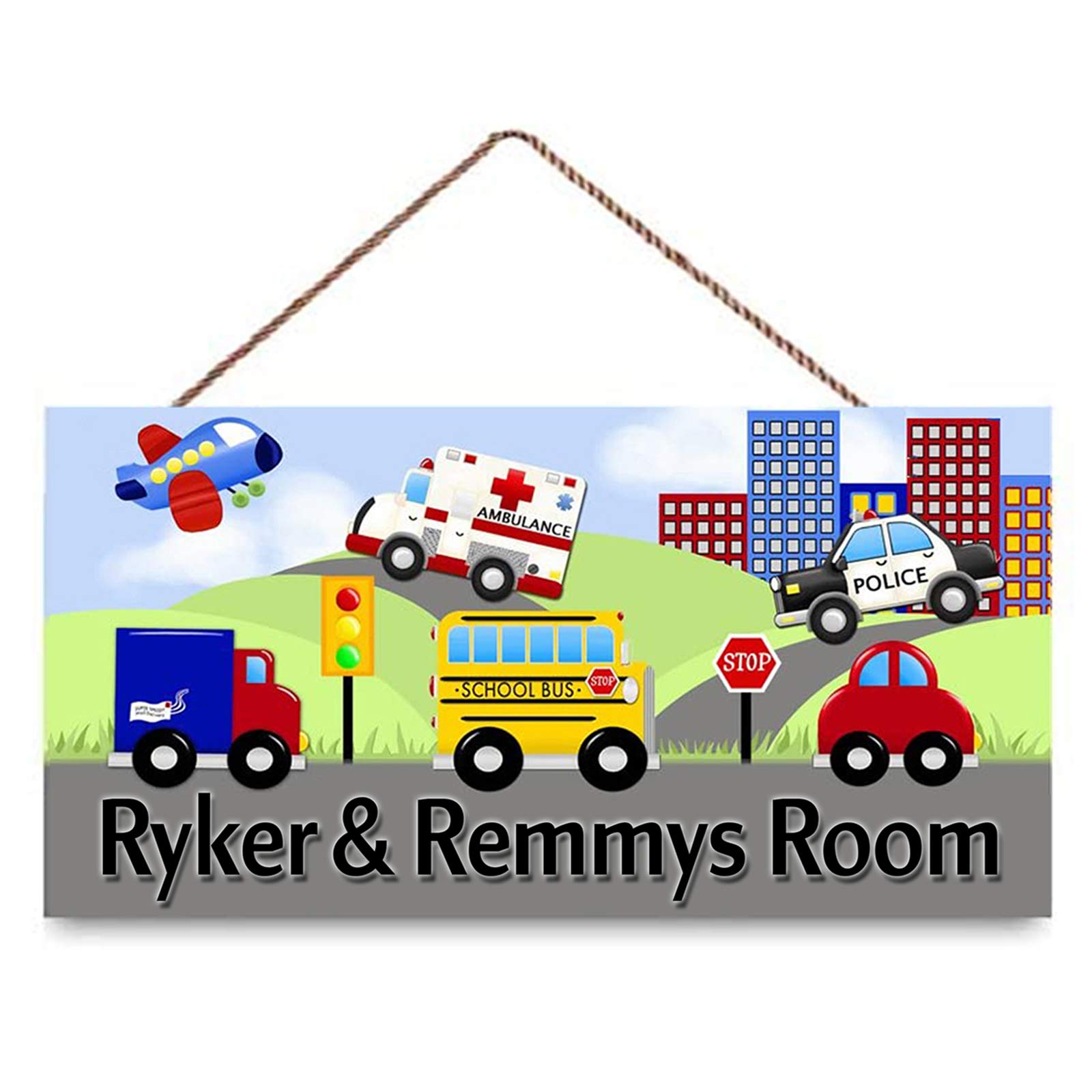 Personalized Boys Bedroom Door Sign - Custom Wooden Wall Plaque for Kids Room Decor - Perfect for Nursery, Playroom & Birthday Gifts
