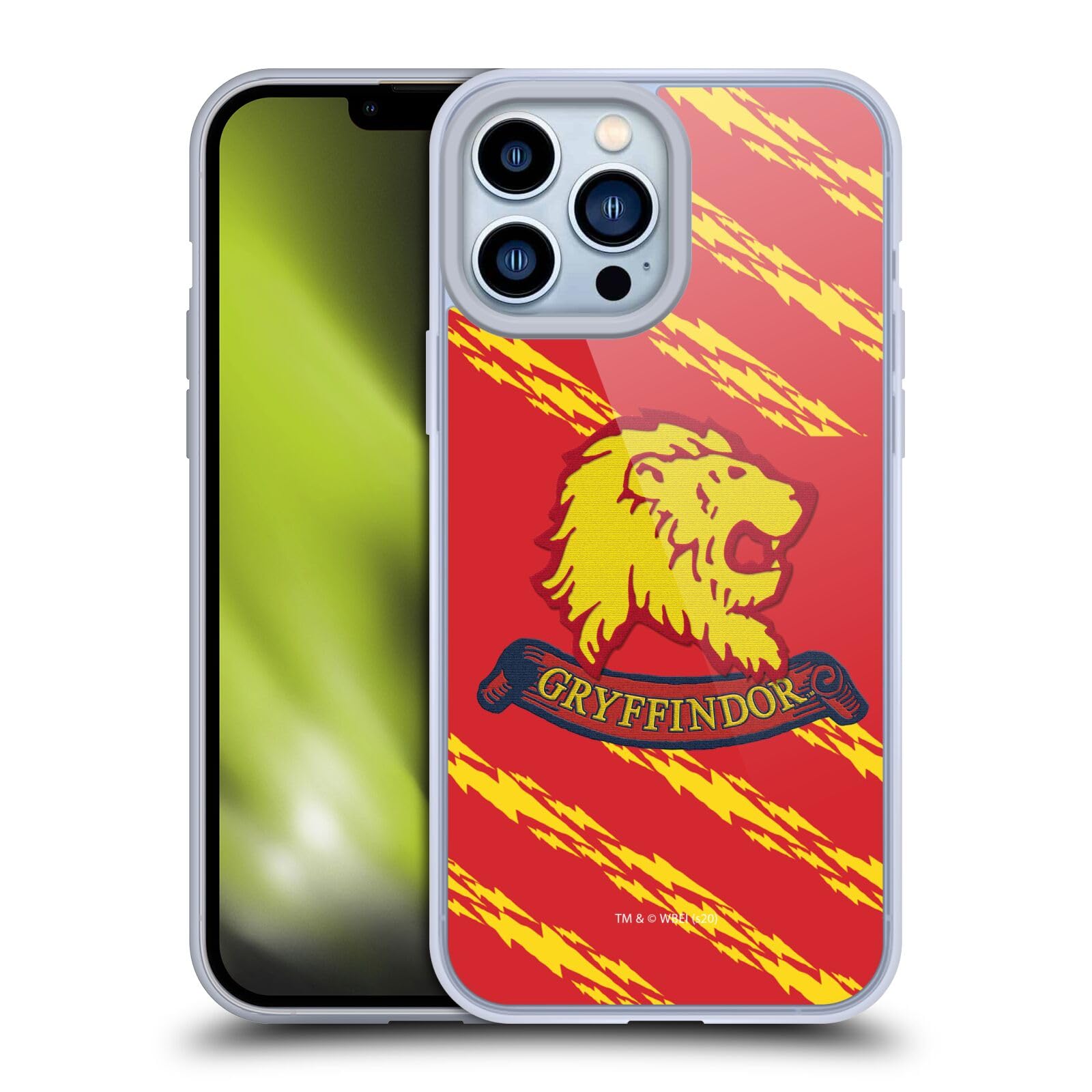 Head Case Designs Harry Potter Gryffindor Deathly Hallows iPhone 13 Pro Max Case - Soft Gel Protective Cover for Fans, School, Work & Daily Use