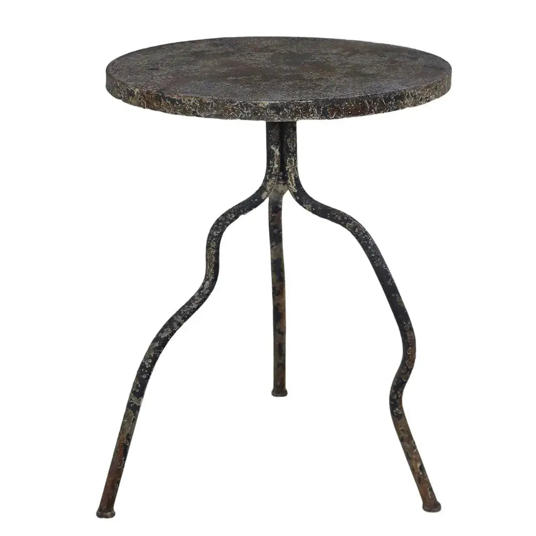 Iron Noir Side Table - Modern Industrial End Table with Metal Frame for Living Room, Bedroom, or Office - Stylish & Sturdy Nightstand or Accent Table