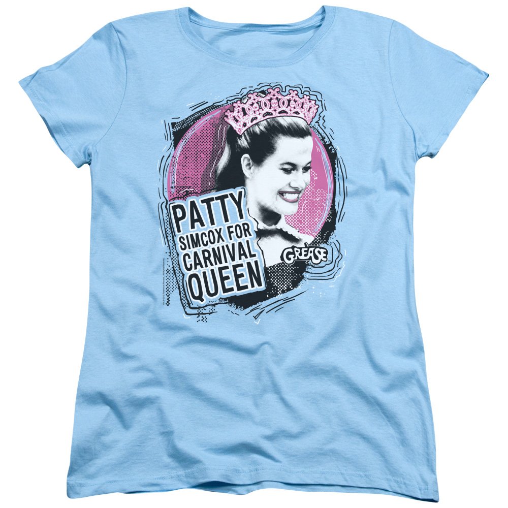 Trevco Grease Carnival Queen Women's T-Shirt | Vintage Movie Inspired Tee | Perfect for Cosplay, Halloween & Casual Wear