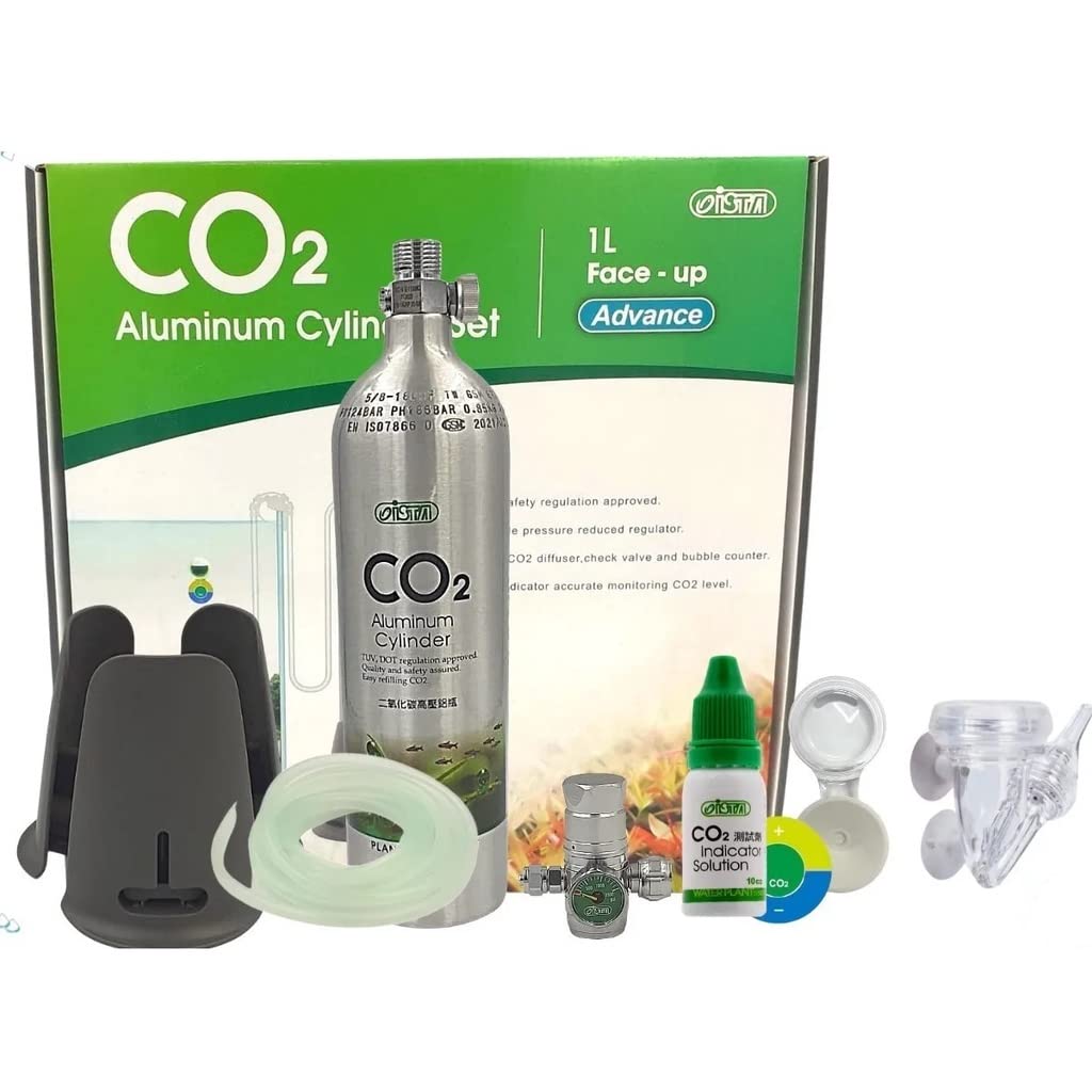 ISTA CO2 Aluminum Supply Set 1L (Advanced) - 1.99kg Aquarium CO2 System for Fish Tanks - Perfect for Planted Aquariums & Aquatic Ecosystems
