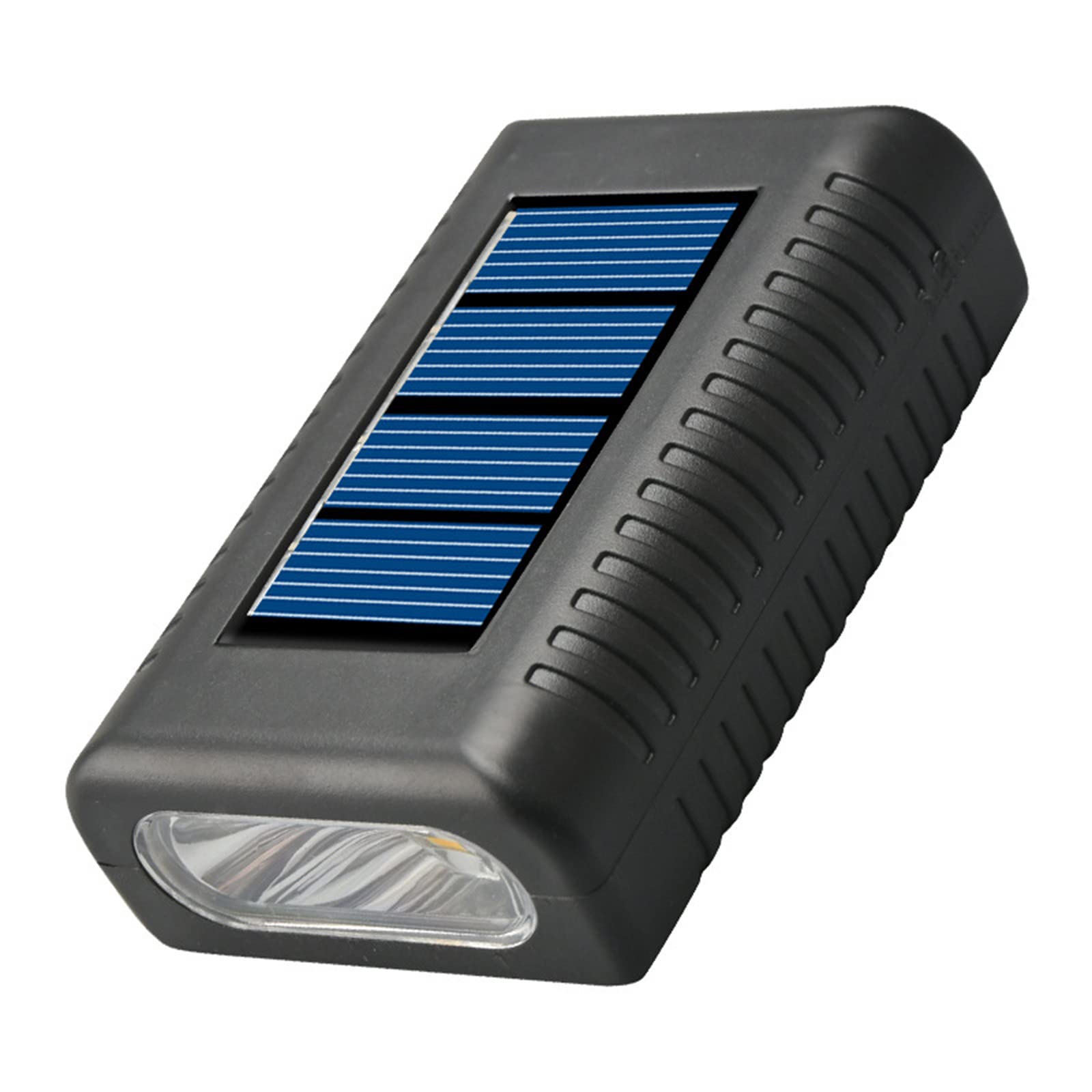AINN Solar Outdoor Lights - 4 LED Solar Wall Light with Up and Down Illumination, Sunlight Sensor, IP65 Waterproof - Modern Black Solar Lights for Home, Garden, Porch - Perfect for Pathway Lighting, Patio Decor & Backyard Security