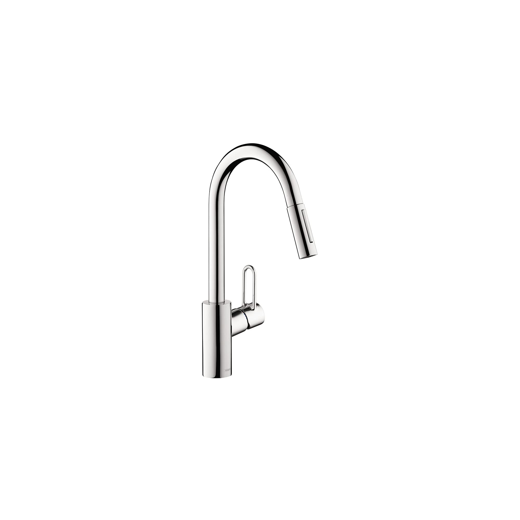 Hansgrohe Talis Loop Chrome High Arc Pull-Down Kitchen Faucet with Sprayer - 16.1