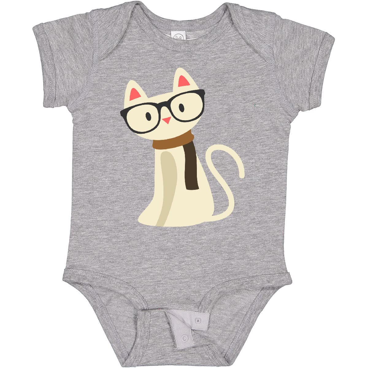 Inktastic Hipster Cat Baby Bodysuit - Cute Cat Onesie for Infants & Toddlers - Perfect for Playtime, Photo Shoots & Everyday Wear
