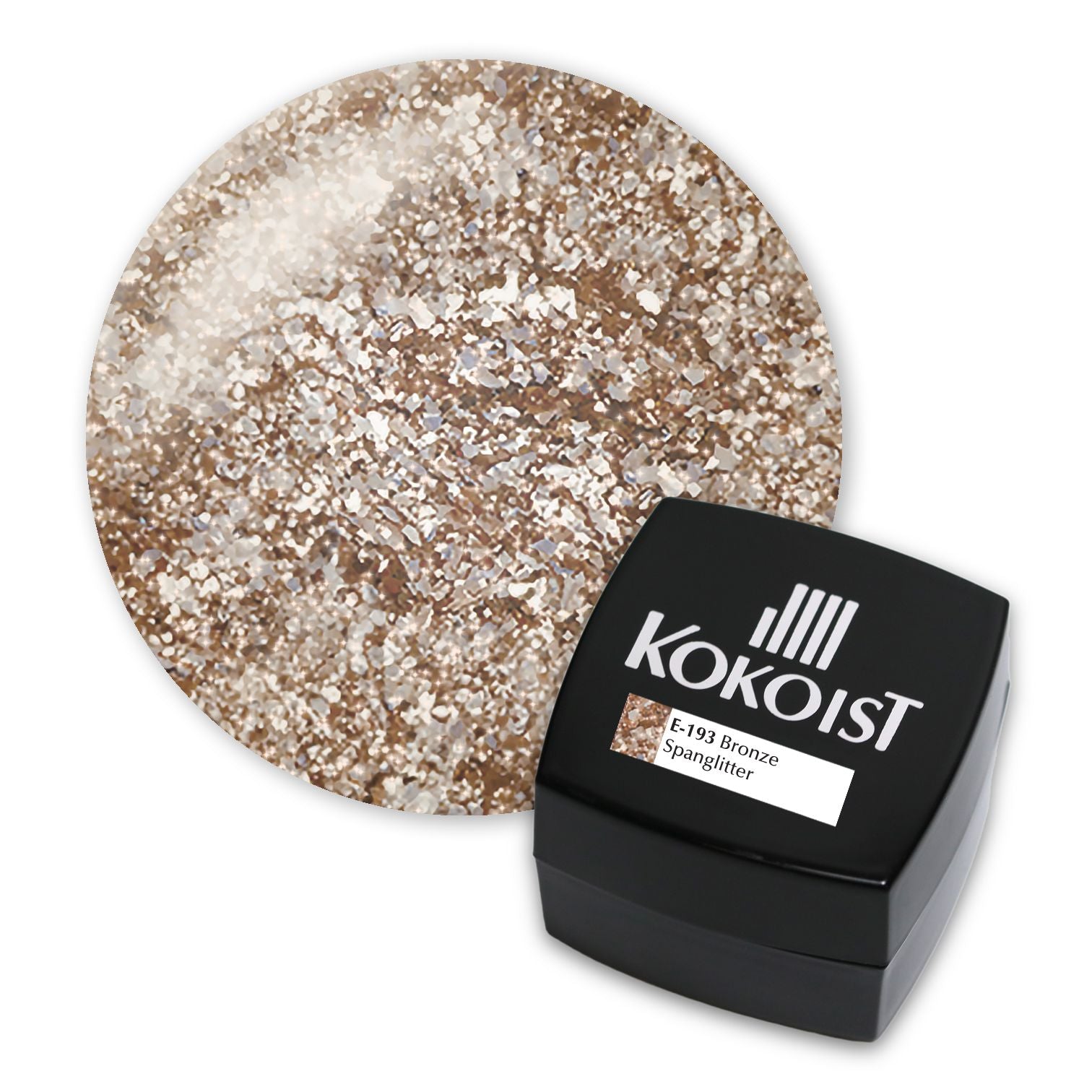 Kokoist E 193 Bronze Spanglitter Nail Art Glitter - Professional Grade Cosmetic Glitter for Nail Polish, Gel Nails, Acrylic Nails & DIY Crafts - Perfect for Salon, Home Manicure & Party Nail Designs