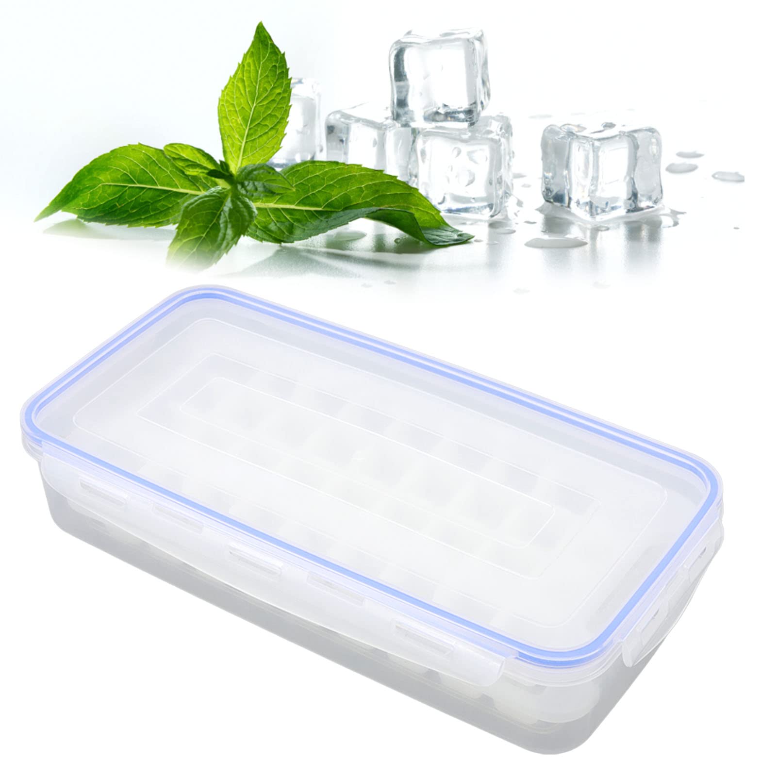 72 Grid Silicone Ice Cube Tray with Lid - 1.7L Double Layer Ice Ball Maker Mold for Freezer - BPA Free Food Grade Ice Cube Maker for Cocktails, Whiskey & Beverages - Perfect for Home Bars, Parties & Kitchen Use