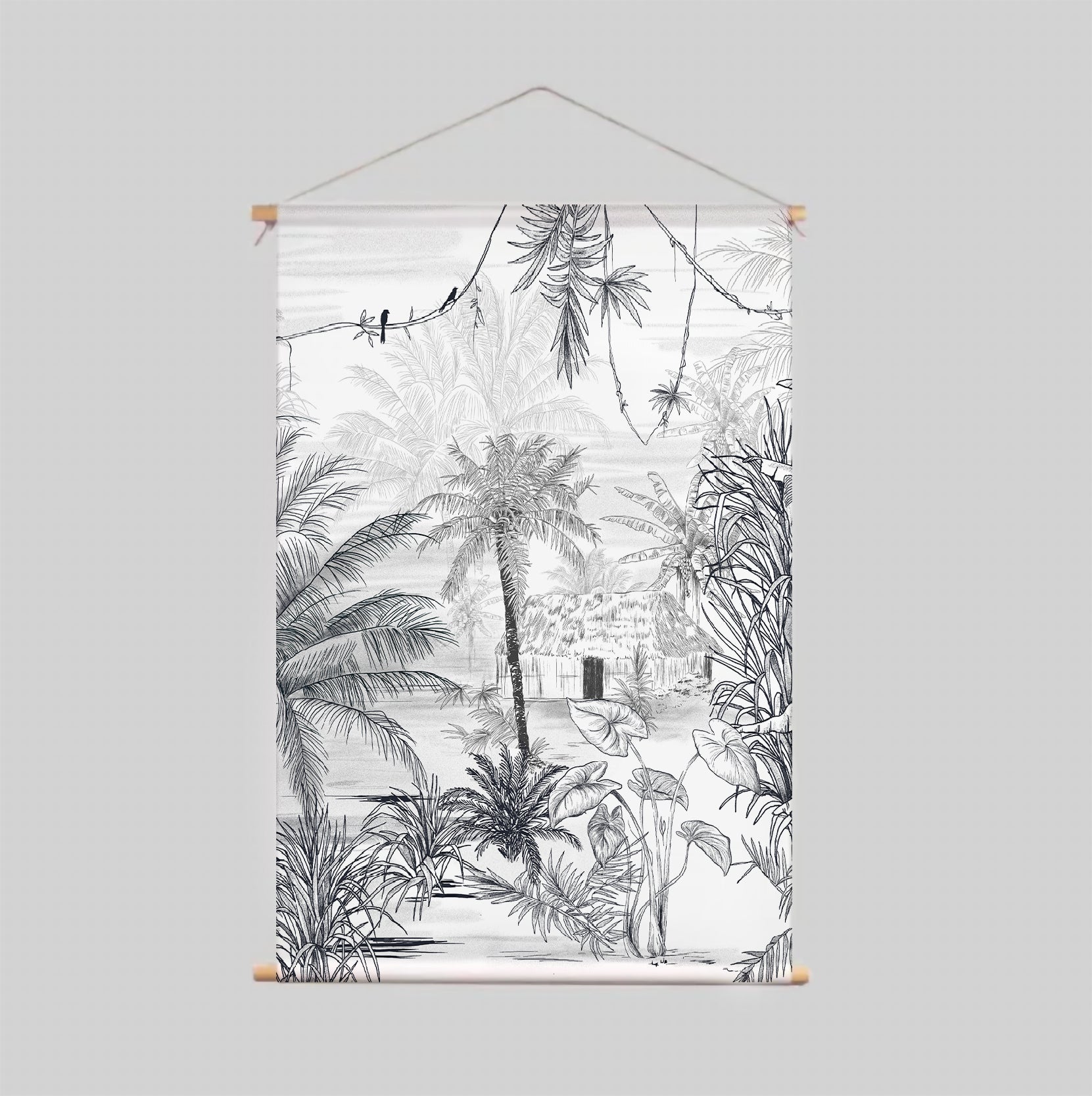 Rainforest Textile Poster - Eco-Friendly Fabric Wall Art for Home & Office Decor - Perfect for Living Room, Bedroom, or Classroom