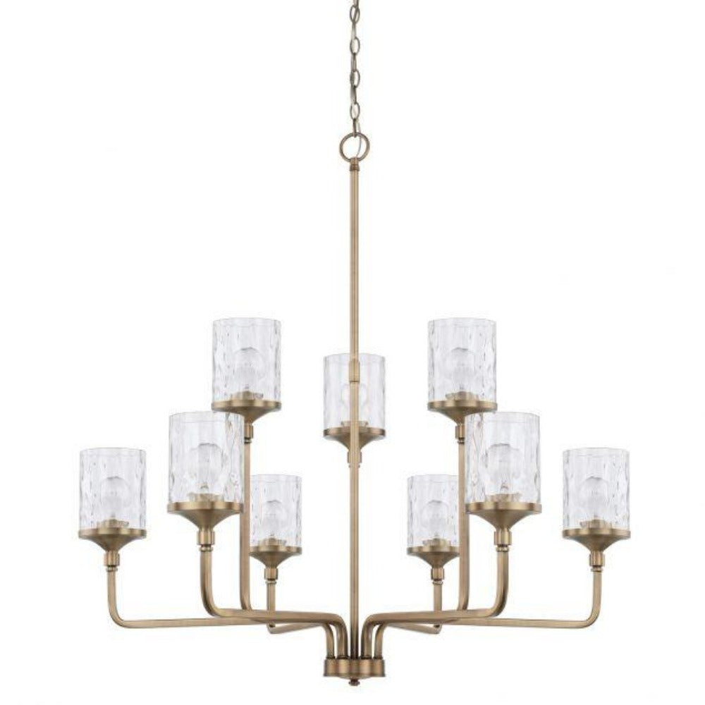 Colton 9-Light Modern Chandelier - Elegant Crystal Ceiling Light Fixture for Dining Room, Living Room & Bedroom