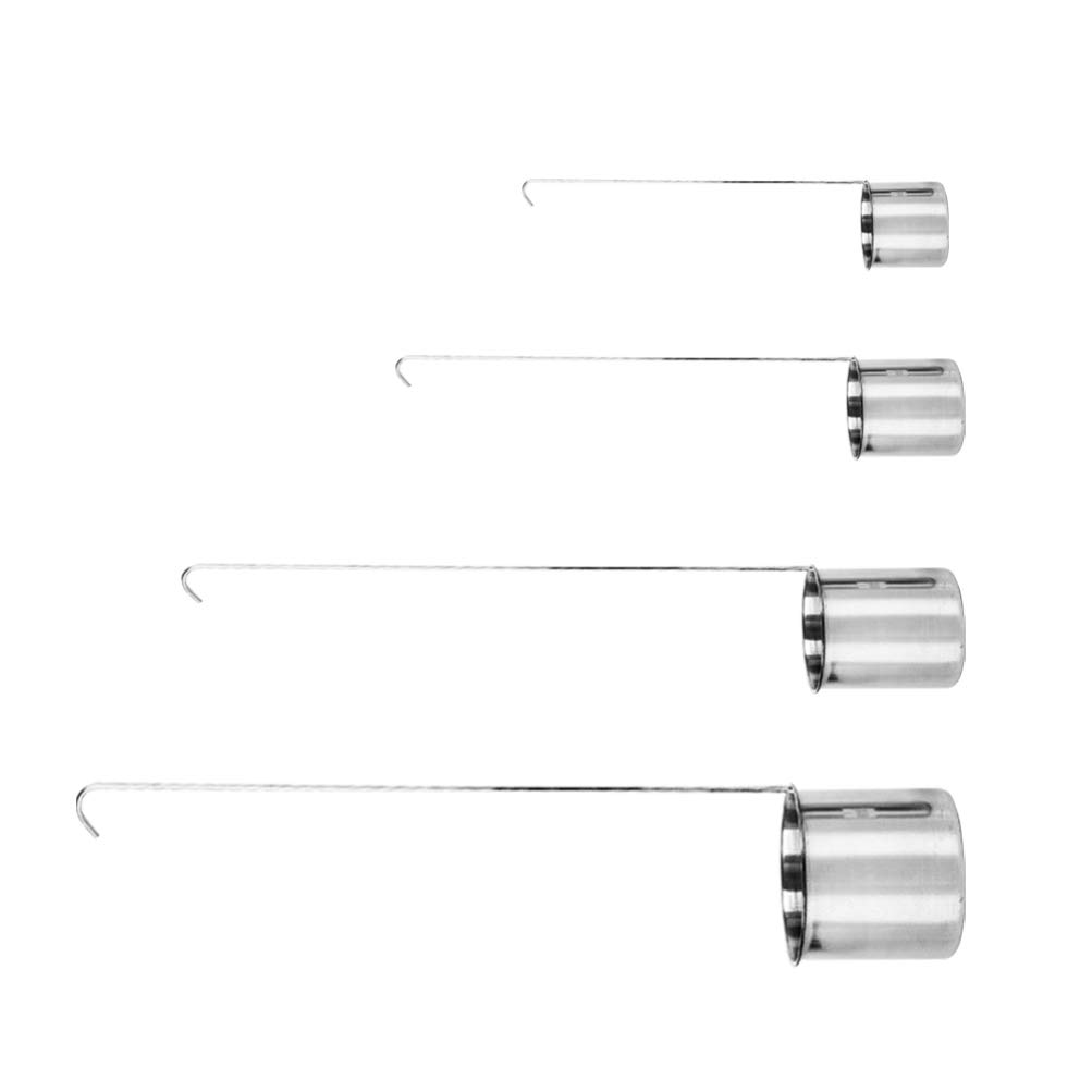 Kichvoe 4-Piece Stainless Steel Ladle Set - Wine Dipper, Beer Pouring Ladle, Sauce Ladle with Hook for Home, Kitchen & Bar - Durable & Rust-Free for Cooking, Serving & Entertaining