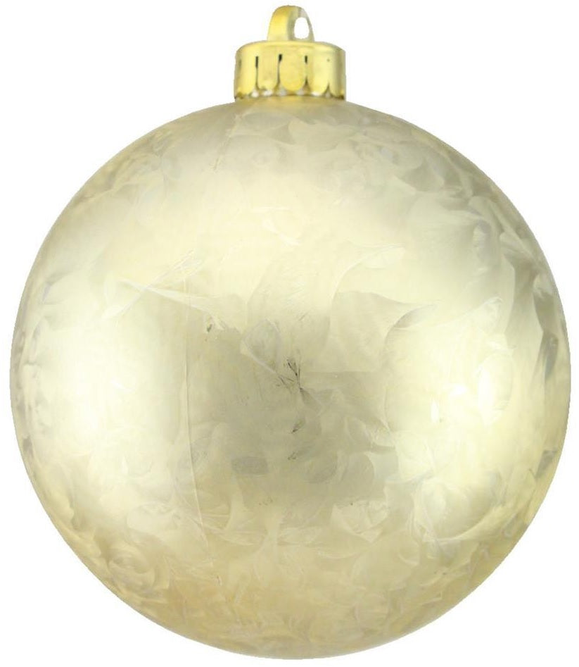 100MM Champagne Feather Smooth Ornament - Elegant Home Decor for Weddings, Parties & Christmas Tree Decorations