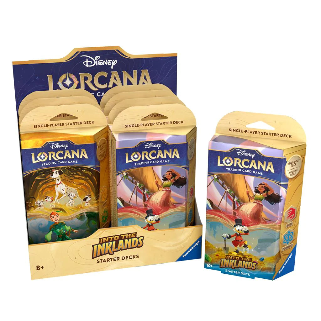 Disney Lorcana Into The Inklands Starter Deck - TCG Card Game for Beginners | Perfect for Game Nights, Collectors & Disney Fans