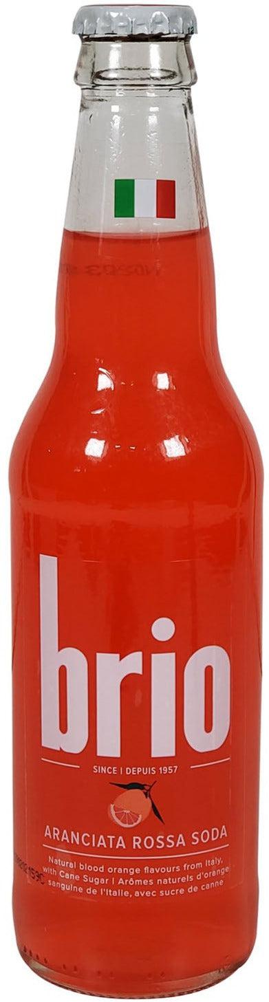 Brio Aranciata Rossa Italian Soda - 12 Pack Glass Bottles - Refreshing Blood Orange Flavor - Perfect for Parties, Picnics & Summer Refreshment
