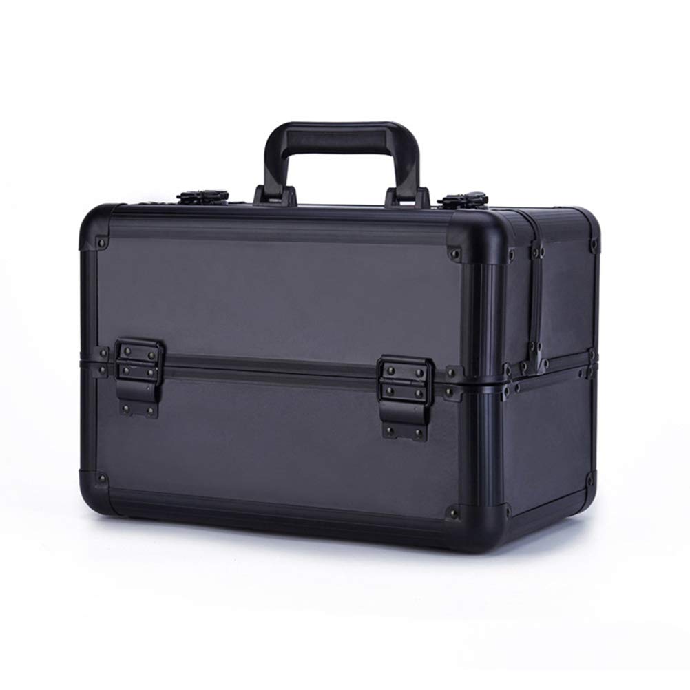 Portable Double Open Large Cosmetic Makeup Storage Case - Vanity Box for Eyelash, Nail & Tattoo Tools | Travel, Salon & Home Organization Solution
