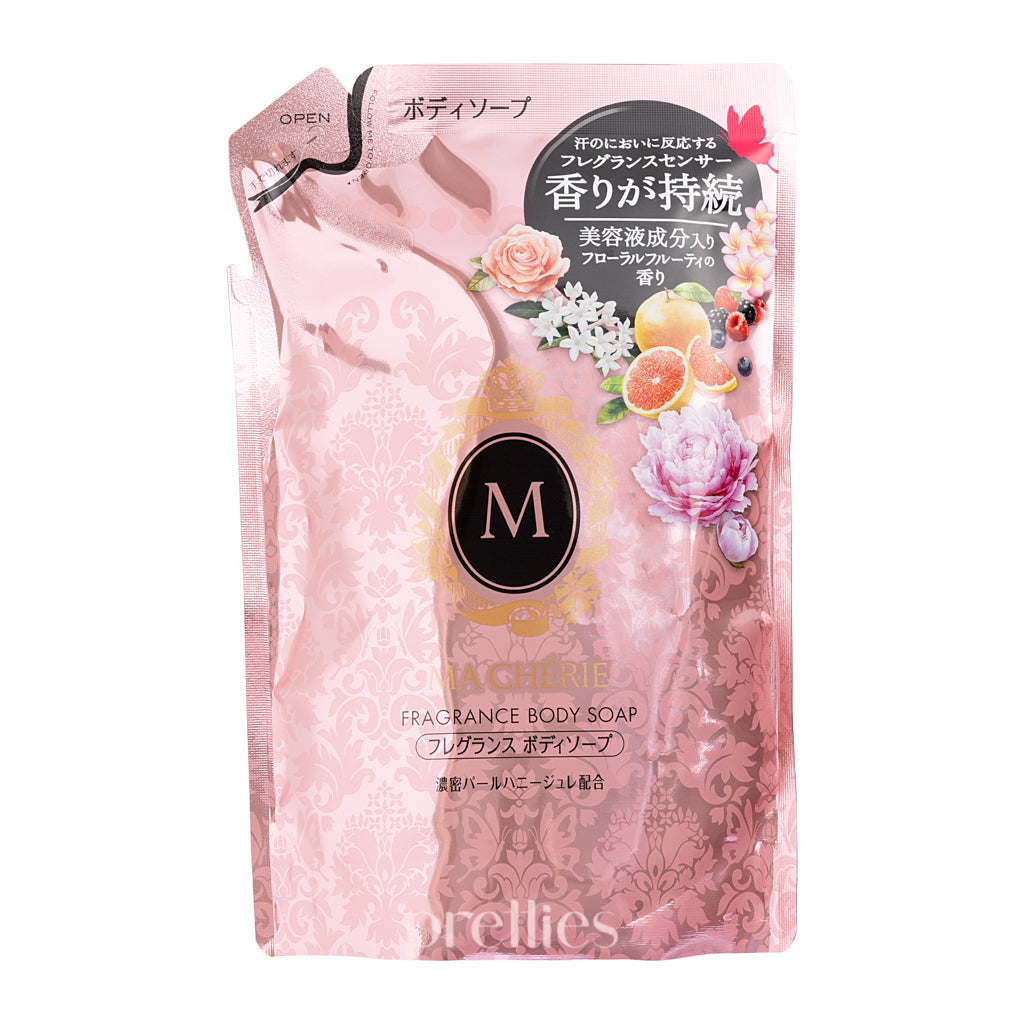 Shiseido MaCherie Fragrance Body Soap Refill 350ml - Luxurious Floral Scented Shower Gel for Soft & Smooth Skin | Perfect for Daily Bathing & Relaxation