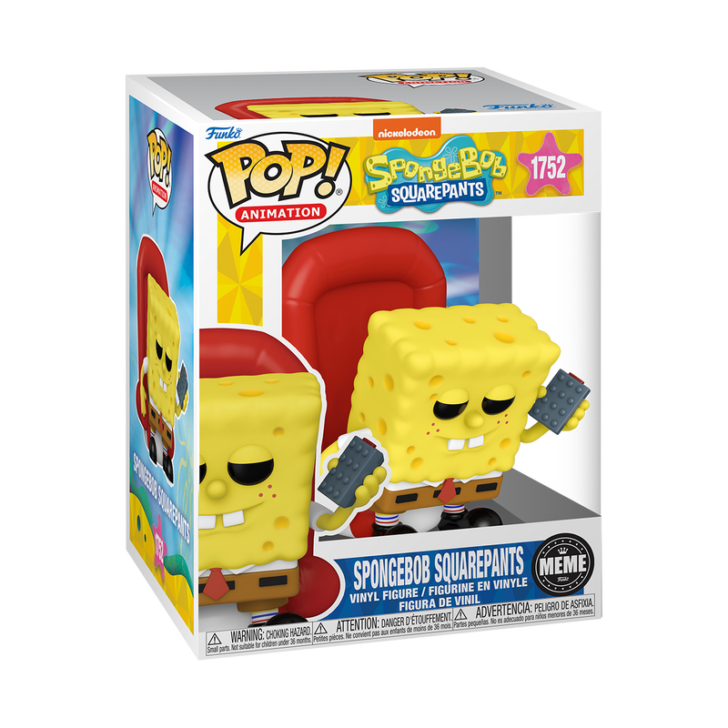 SpongeBob SquarePants 'Ight Imma Head Out' Meme Funko Pop Vinyl Figure #1752 - Premium Collectible for Office Decor, Pop Culture Fans & Meme Lovers