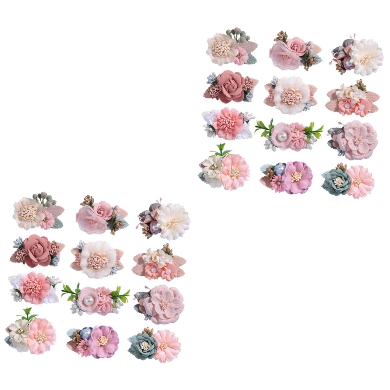 LALAFINA 12pcs Flower Hair Clips for Girls - 2 Sets Cute Thick Hair Clips & Hairpins for Toddler Girls - Perfect for School, Parties & Daily Styling