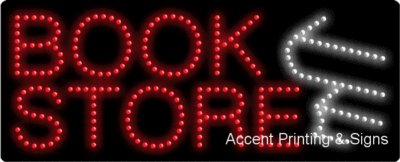 Book Store Flashing & Animated LED Sign - High Impact, Energy Efficient Commercial Lighting for Retail Shops, Libraries & Cafes