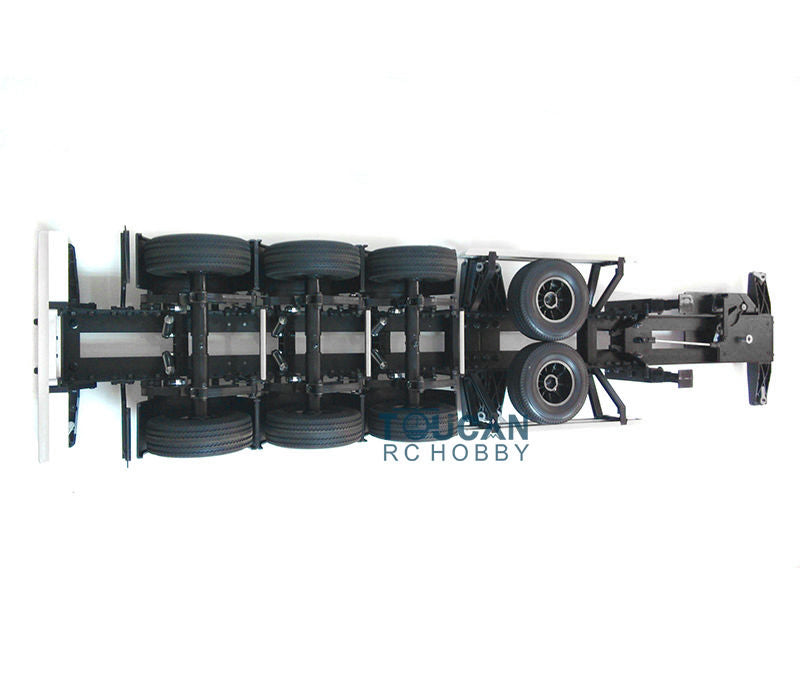 1/14 Scale Remote Control 40ft Container Chassis Semi Tractor Trailer RC Truck Model Kit - Unpainted DIY Assembly, US Stock - Perfect for RC Hobbyists, Collectors & Truck Simulation Enthusiasts