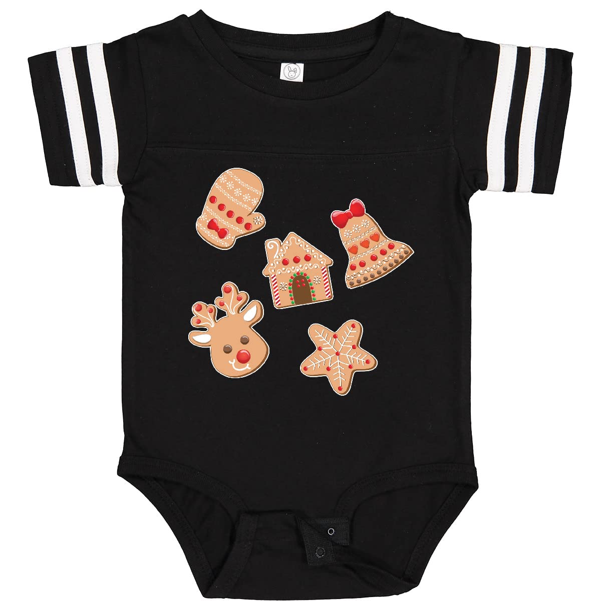 Inktastic Christmas Gingerbread Cookies Baby Bodysuit - Cute Holiday Outfit for Infants & Toddlers | Perfect for Family Photos, Christmas Parties & Festive Celebrations