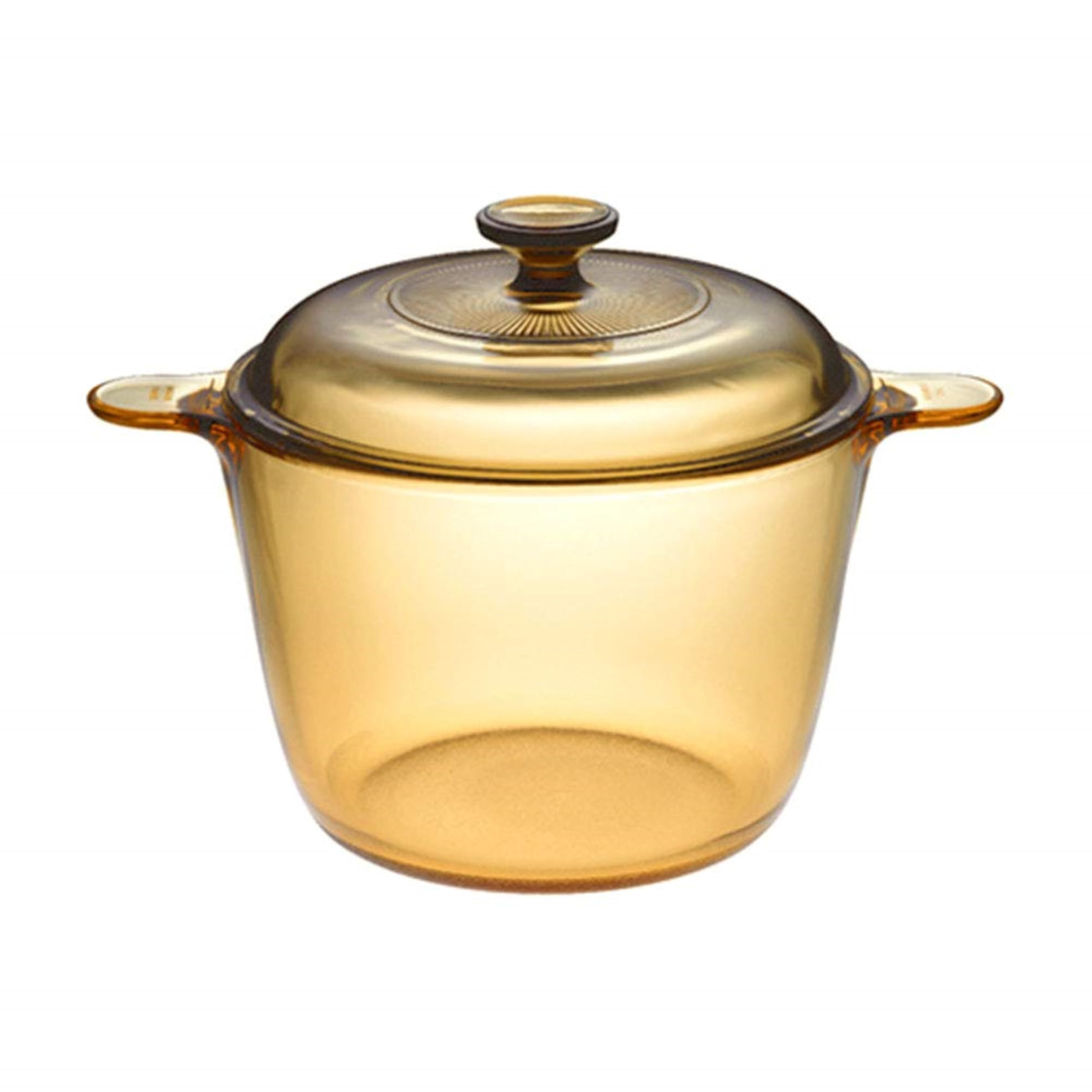 VISIONS 3738 3.5 Liter Pyroceram Glass Cookpot with Glass Lid, Amber - Stovetop & Oven Safe for Baking, Boiling & Slow Cooking