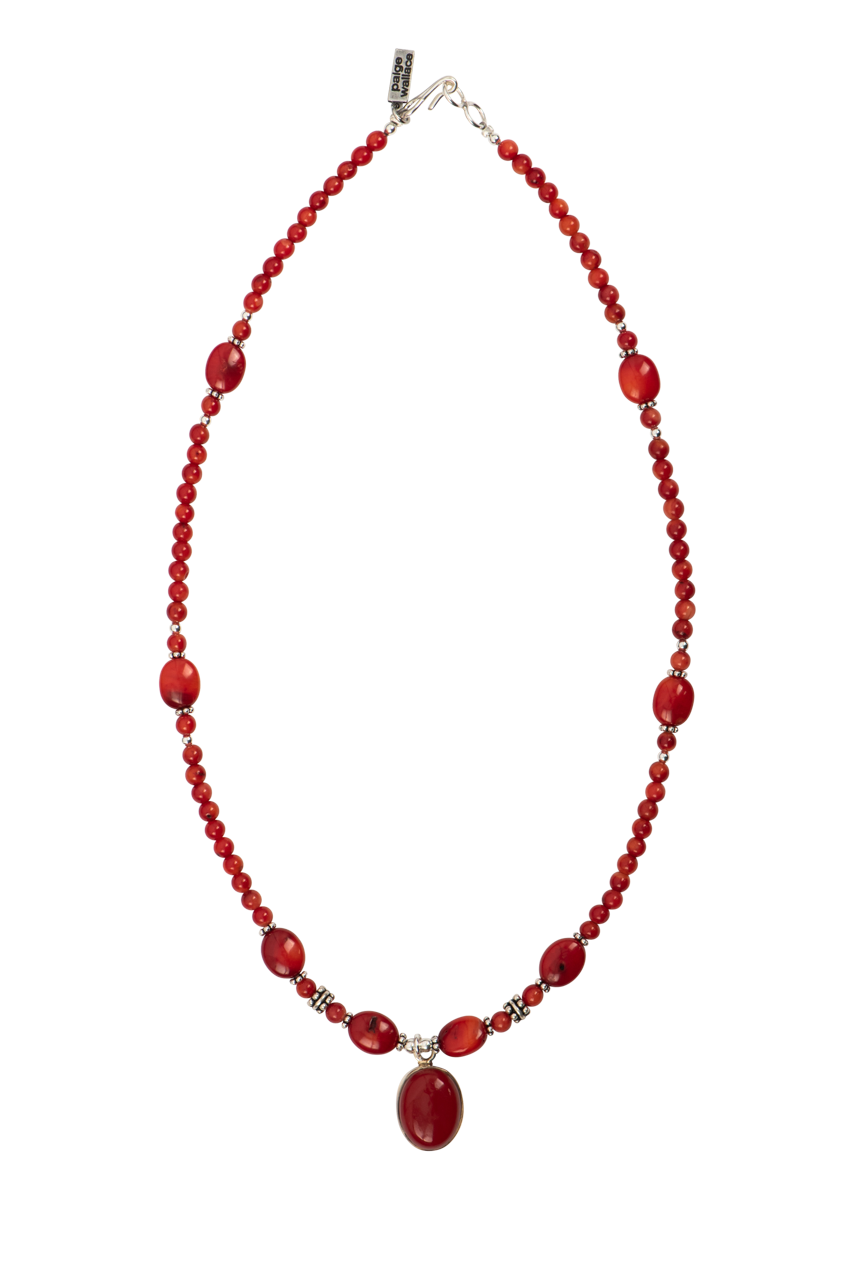 Paige Wallace Coral Pendant Necklace - Elegant 18K Gold Plated Jewelry for Women | Perfect Gift for Birthday, Anniversary & Valentine's Day | Beach Wedding & Summer Fashion Accessory
