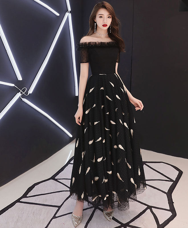 Elegant Black Tulle Prom Dress & Evening Gown for Women - Perfect for Homecoming, Formal Dances, and Special Occasions