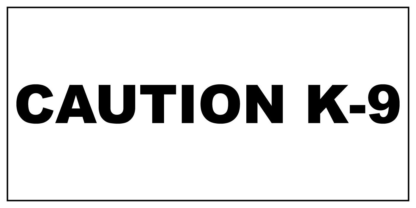 Caution K-9 Black Magnetic Car Door Signs - Set of 2 for Police, Security & K-9 Units - Perfect for Law Enforcement Vehicles & Canine Safety Awareness