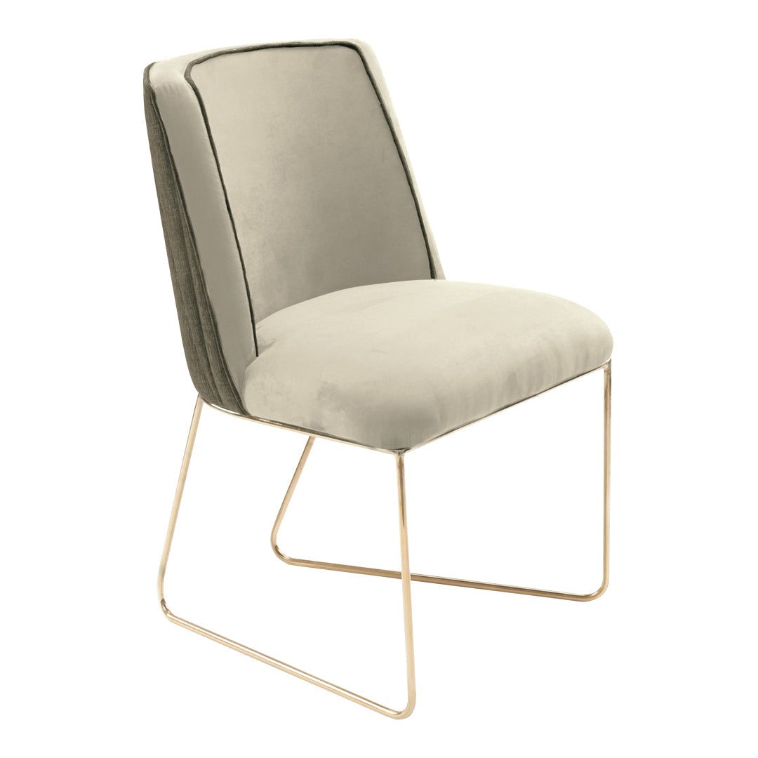 Croix I Side Chair - Modern Dining Chair with Wooden Legs & Upholstered Seat - Perfect for Kitchen, Dining Room, and Office Use