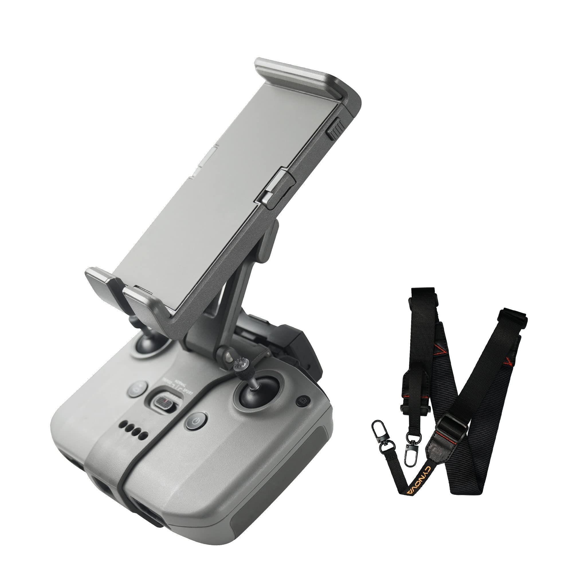 CYNOVA 4-13.5 Inch Adjustable Drone Tablet Holder with Lanyard - Compatible with DJI Mini 3 Pro/Mavic 3/Mavic Air 2/DJI Air 2S/DJI Mini 2 - iPad Mount for Aerial Photography & Drone Flying Accessories
