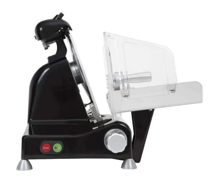 Premium R.G.V. Luxury 9 Meat Slicer - 0.19HP Commercial-Grade Electric Deli Slicer with Black Base & Knobs - Perfect for Home Kitchens, Delicatessens, and Food Preparation Businesses