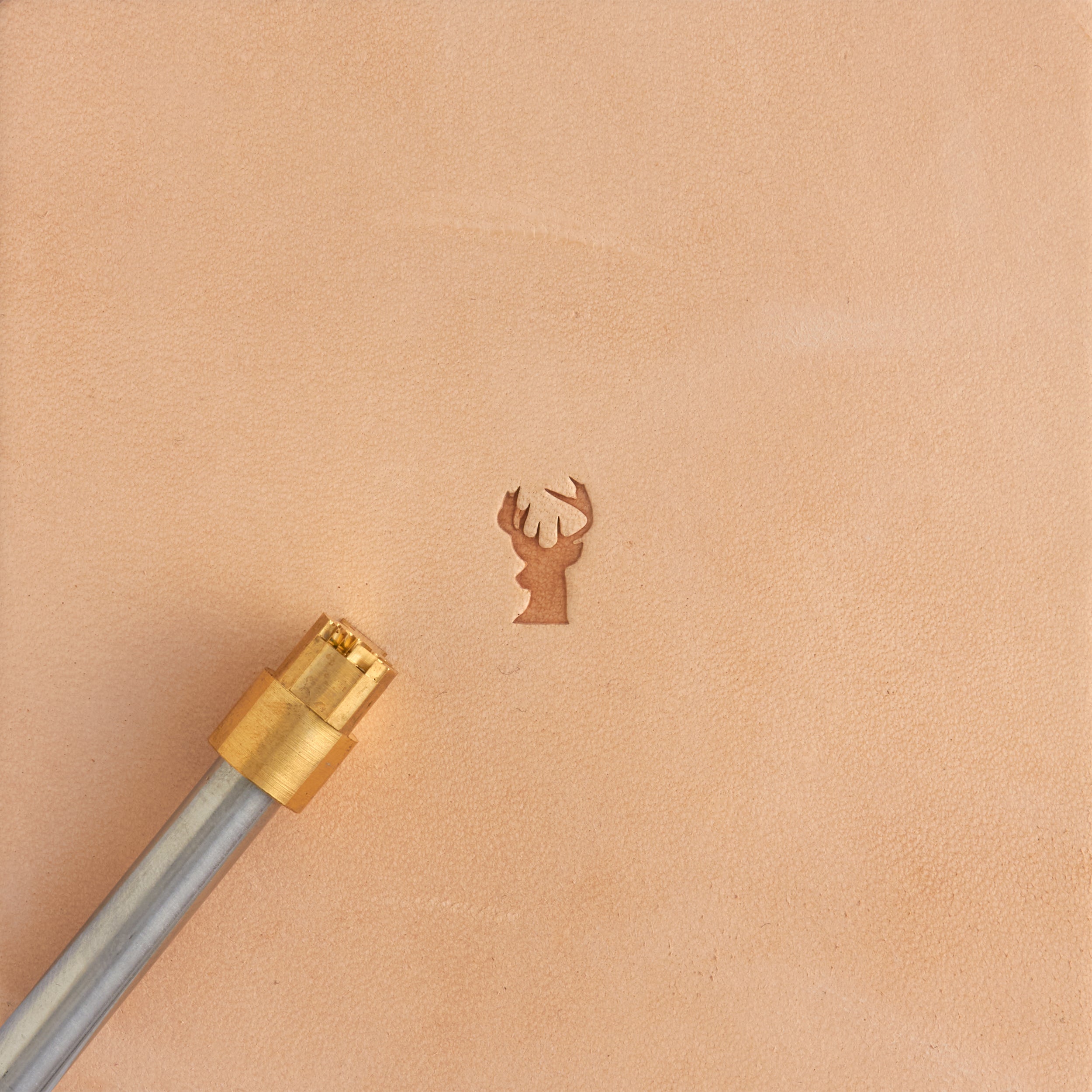 Deer Head Brass Stamp - Custom Engraved Metal Seal for Wax, Leather, Wood - Perfect for DIY Crafts, Wedding Invitations, and Document Sealing