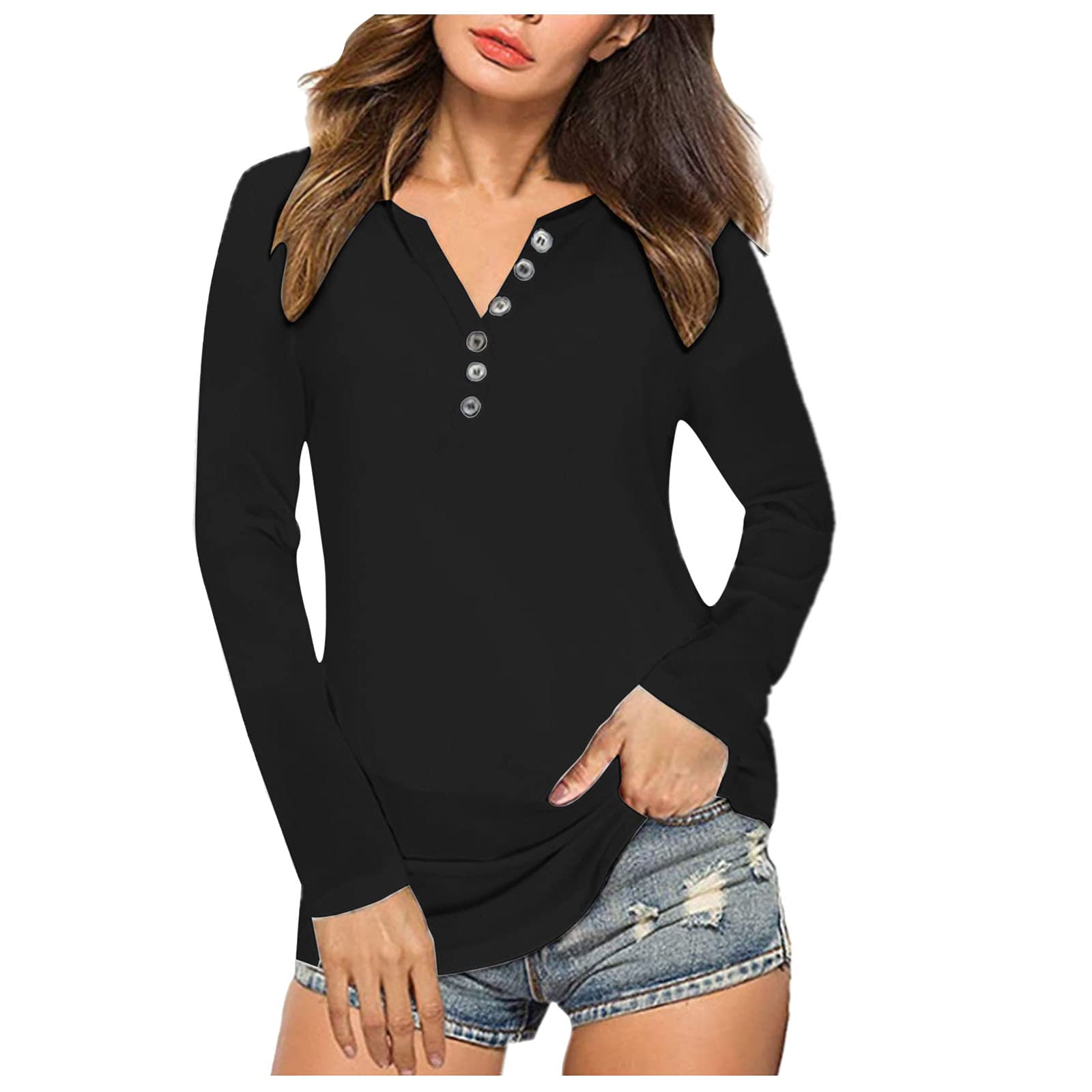 Women's Plus Size Long Sleeve Blouse with Bow Tie for Office Wear