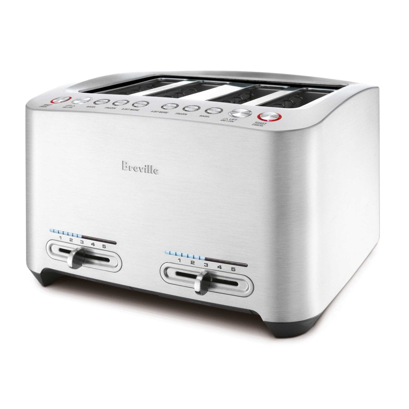 Breville BTA840BSS1BCA1 4-Slice Smart Toaster with Die-Cast Housing - Brushed Stainless Steel - Perfect for Breakfast, Sandwiches & Family Meals