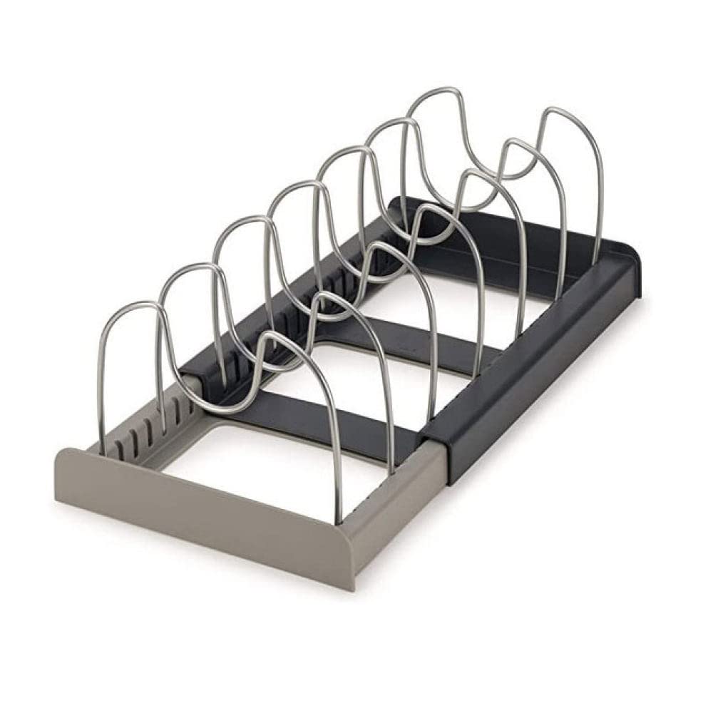 Retractable Pot Lid Holder - Expandable Kitchen Organizer for Cabinet & Drawer Storage - Space Saving Cookware Rack for Pots, Pans & Cutting Boards (Perfect for Small Kitchens & Clutter-Free Cooking)