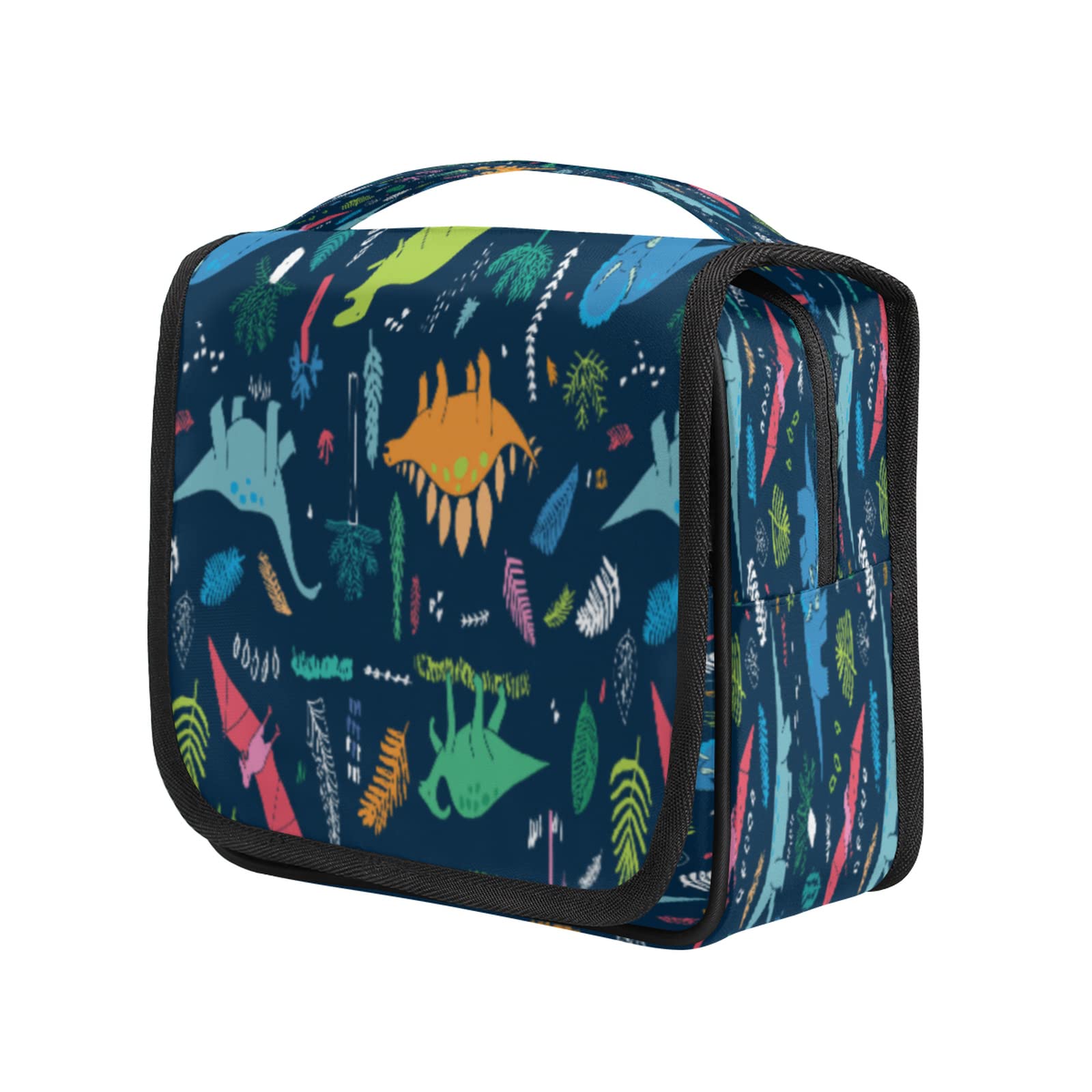 Dinosaur Travel Toiletry Bag for Women & Men - Waterproof Cosmetic Organizer with Hanging Hook - Perfect for Bathroom, Shower & Makeup Storage - Great Gift for Travel Accessories & Toiletries